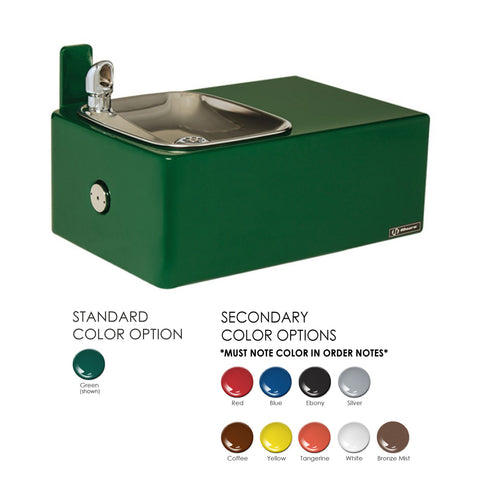 Haws 1025 Heavy Duty Steel Drinking Fountain Green Powder Coated