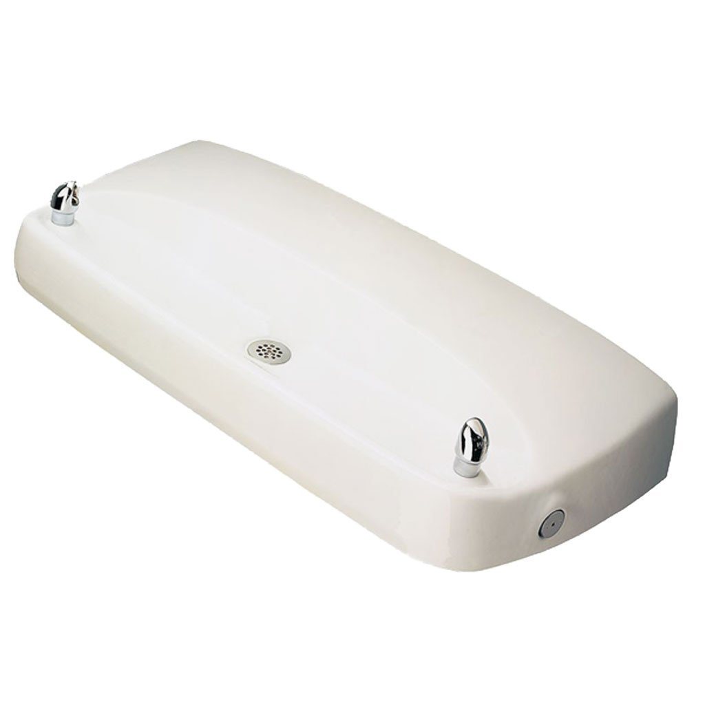 Haws Multi-User White Enameled Iron Drinking Fountain