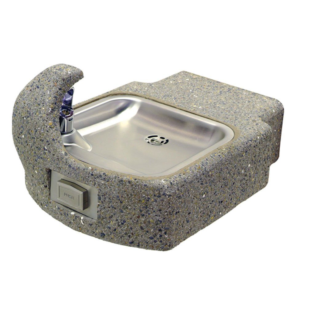 Murdock GVC59 Outdoor Wall Mount Drinking Fountain Concrete Aggregate