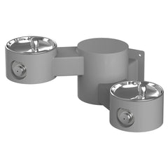 Elkay LK4406 Outdoor Wall Mounted Bilevel Drinking Fountain in Silver