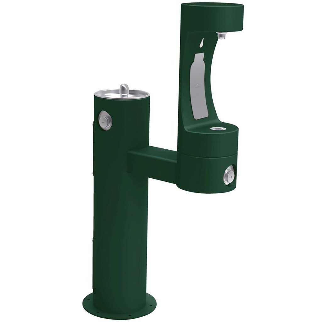 Elkay Outdoor EZH2O Bottle Filling Station Bi-Level Evergreen