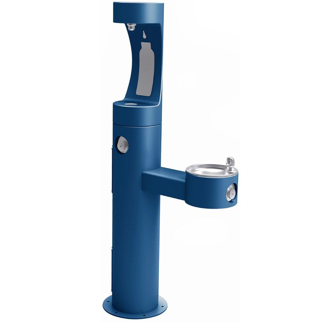 Outdoor Bi-Level EZH2O Bottle Filling Station Elkay Blue