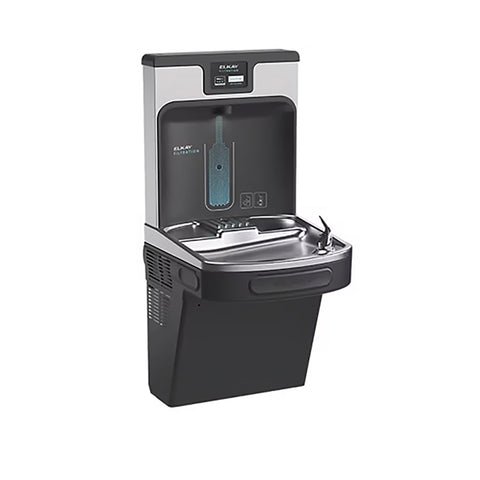 Elkay LZS8WSMP Enhanced ezH2O Water Cooler with Filtered Bottle Filler Midnight Black