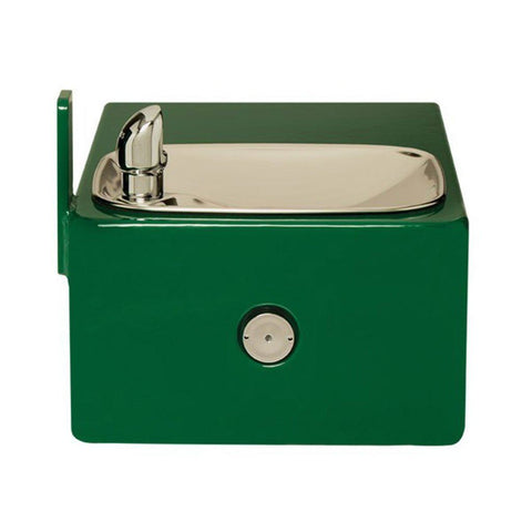 Haws Drinking Fountain 11 Gauge Steel with Smooth Green Powder Coat