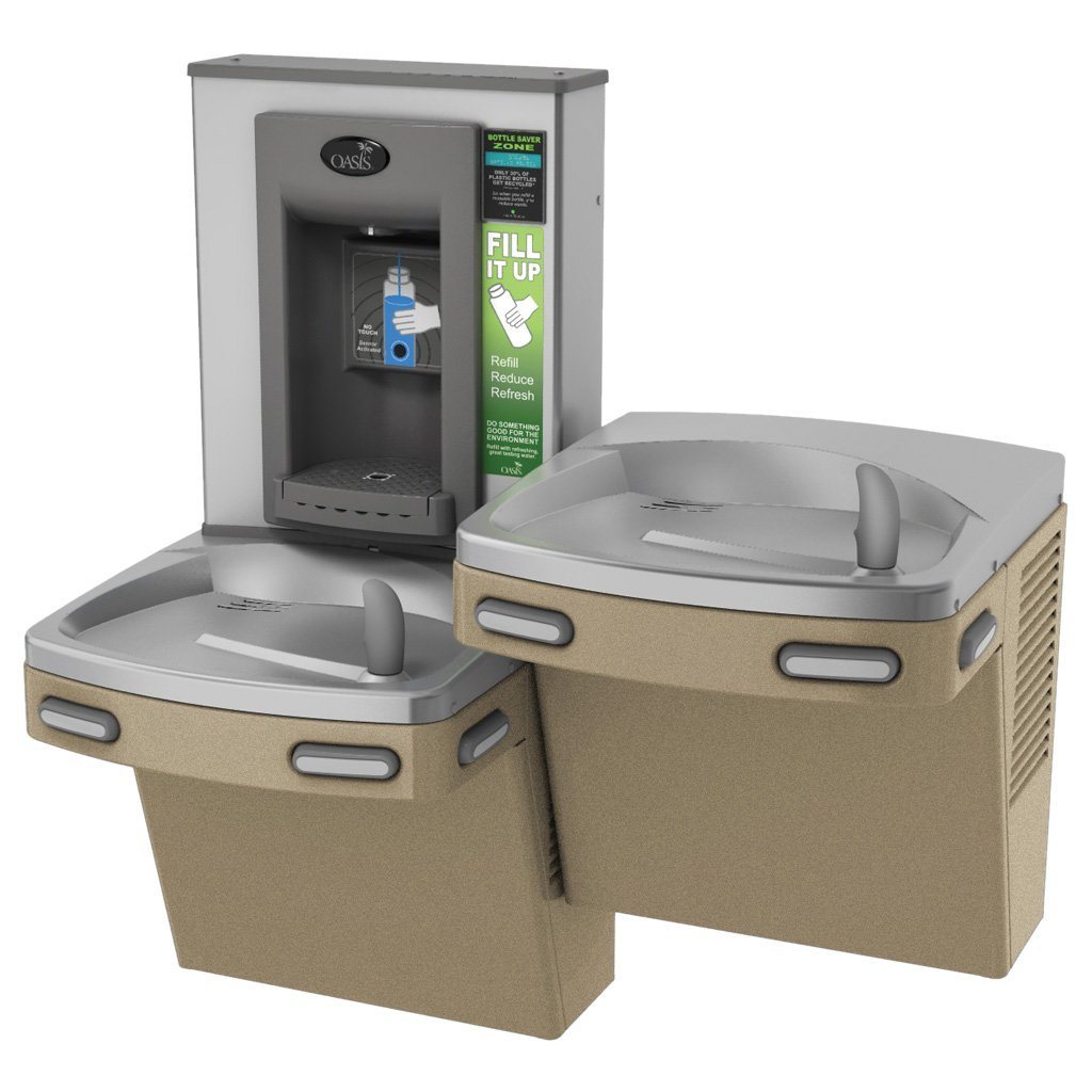 Oasis Electronic Bottle Filling Combo Bi-Level Barrier Free Water Cooler