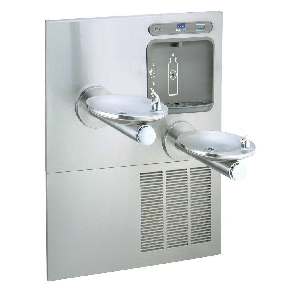 Elkay Two-Level Swirlflo Wall Mount Water Cooler and EZH2O Bottle Filler